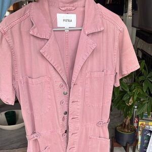 Pistola Rose Button-Up Jumpsuit